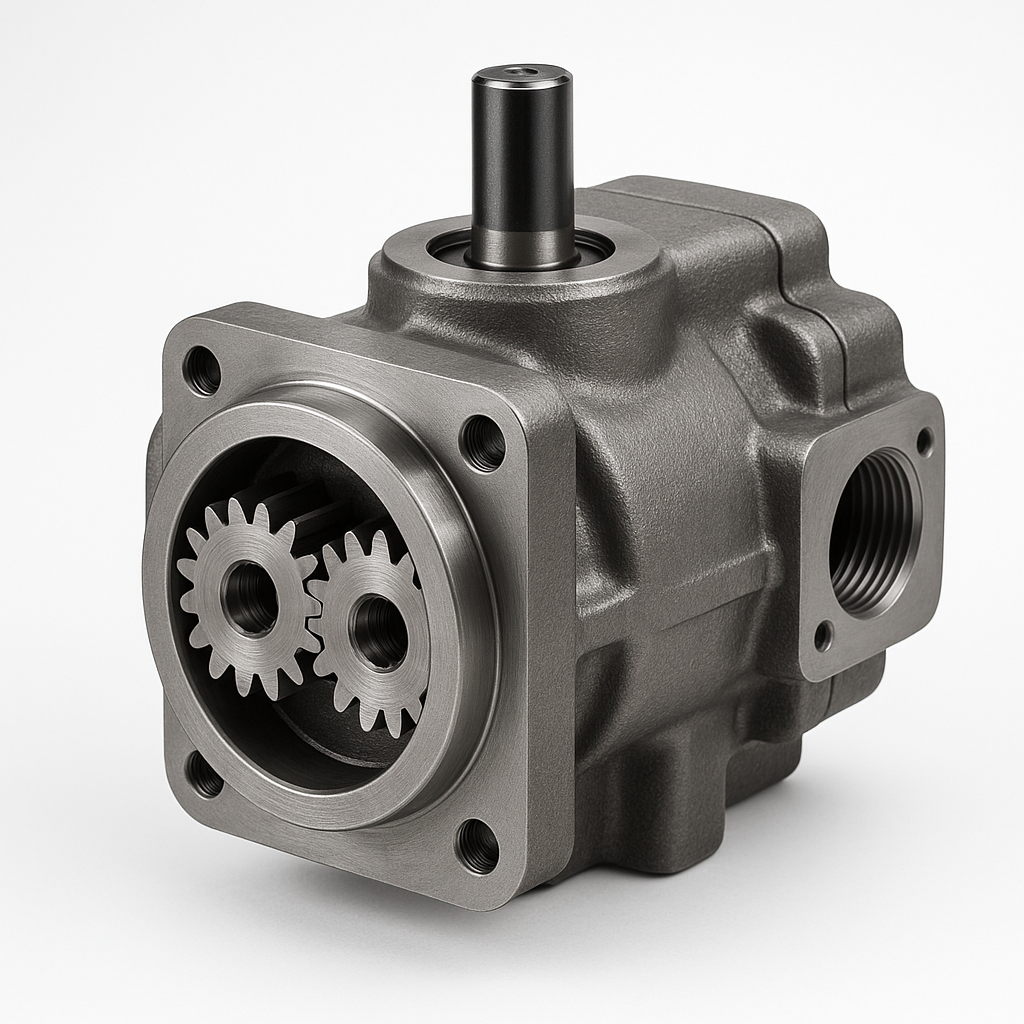 نمای برش خورده از داخل پمپ دنده ای