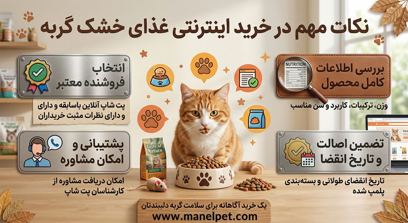 خرید اینترنتی غذای خشک گربه