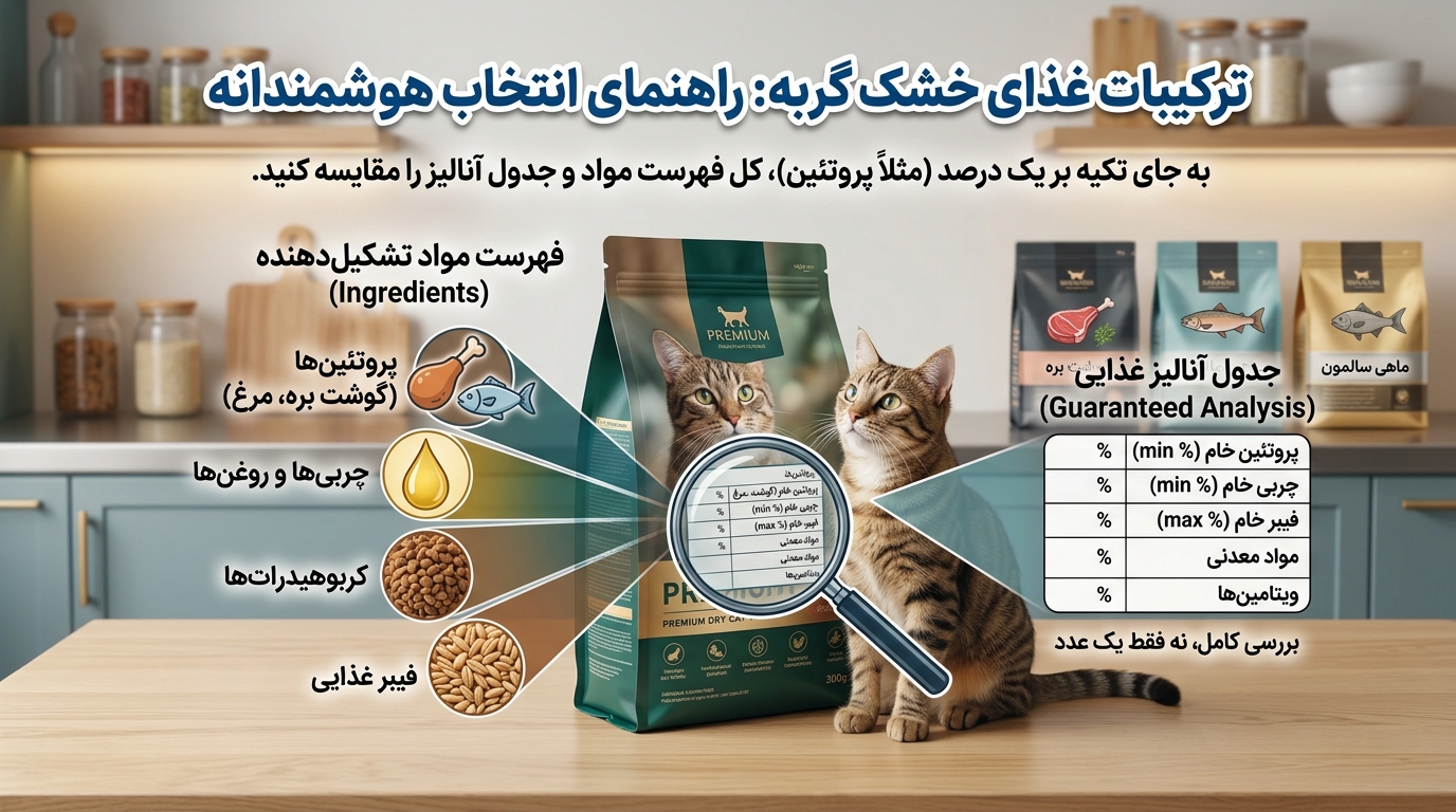 غذای خشک گربه شامل چه مواردی است